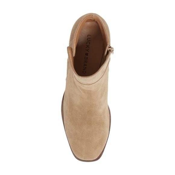 ✨NEW✨ LUCKY BRAND Lilka Suede Ankle Boot in Dune Tan Brown Sz US 9.5M - Picture 5 of 6